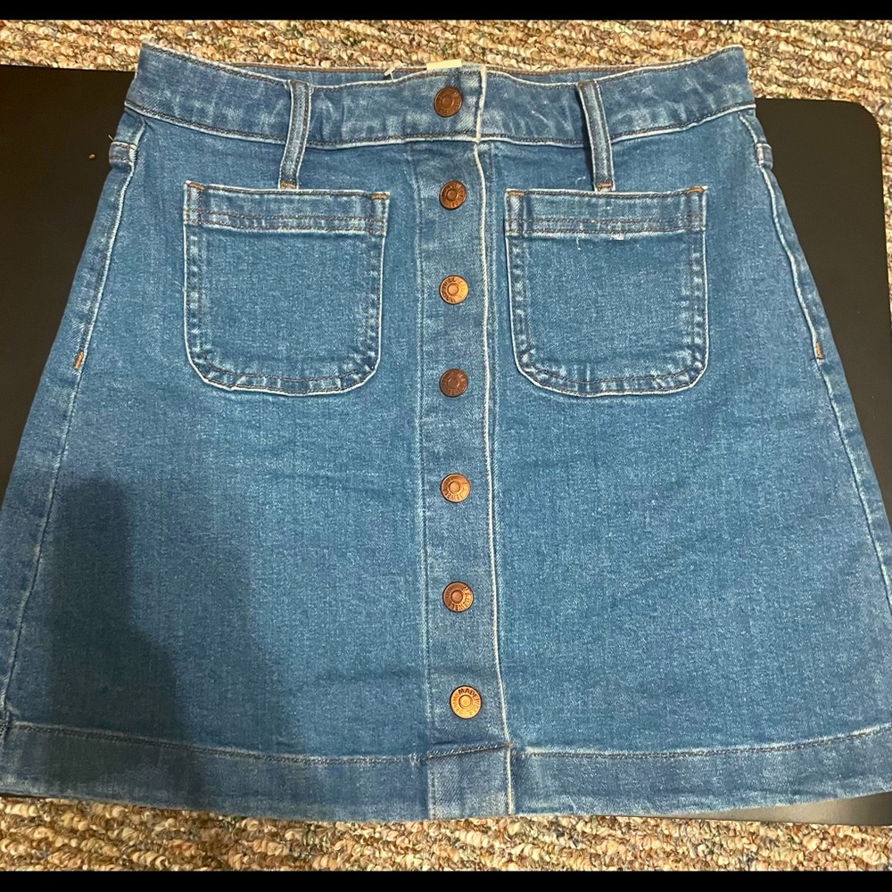 Madewell Denim Button Front Skirt